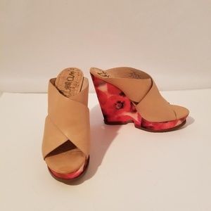 Sam Edelman Wm's Leather Platform Sandals Sz 10.5M